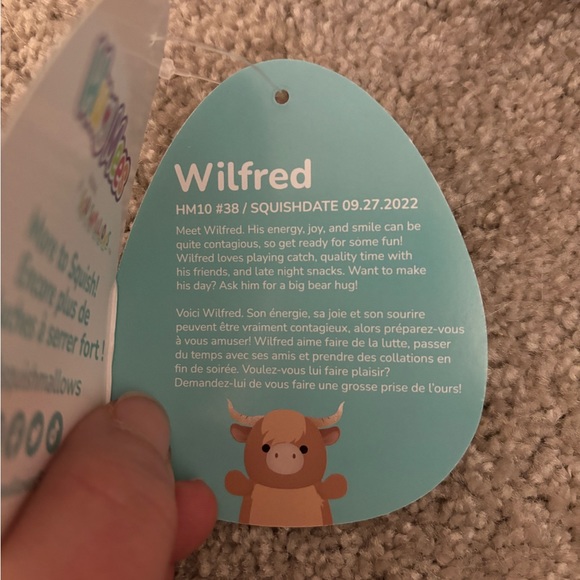 NWT 10” Wilfred the highland cow Squishmallow Hugmee - Picture 2 of 6